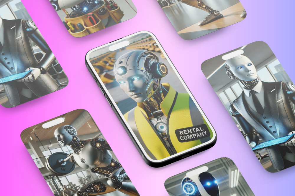 Mobile App Screen Mockup, Mosaic